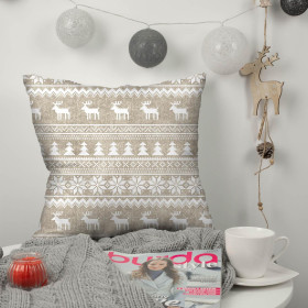 REINDEERS PAT. 2 / ACID WASH BEIGE - looped knit fabric