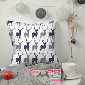 REINDEERS PAT. 4 (WINTER TIME) / white - Cotton woven fabric
