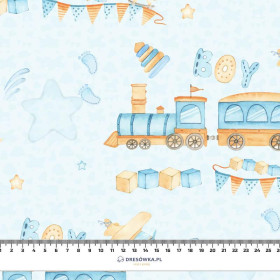 LOCOMOTIVES / boy (CHILDREN'S TOYS) - Cotton woven fabric