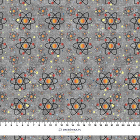 COSMIC ATOMS (SPACE EXPEDITION) / ACID WASH GREY - single jersey with elastane 