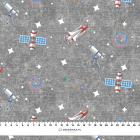 COSMIC MIX PAT. 3 (SPACE EXPEDITION) / ACID WASH GREY - single jersey with elastane 