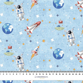 IN THE SPACE PAT. 2 (SPACE EXPEDITION) / ACID WASH LIGHT BLUE - single jersey with elastane 