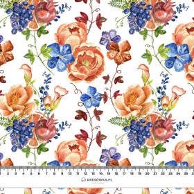 WILD ROSES AND PANSIES (BLOOMING MEADOW) - looped knit fabric