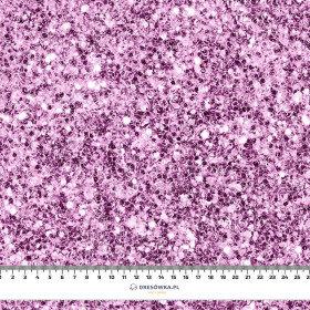 PURPLE GLITTER (DRAGONFLIES AND DANDELIONS) - Viscose jersey