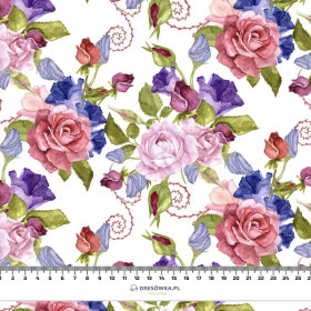 ROSE FLOWERS PAT. 2 (BLOOMING MEADOW) - Cotton muslin