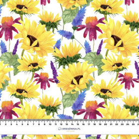 SUNFLOWERS pat. 4 (BLOOMING MEADOW) - Cotton muslin