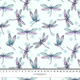 DRAGONFLIES pat. 2 (DRAGONFLIES AND DANDELIONS) - Linen with viscose