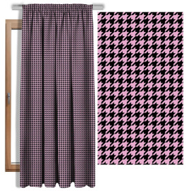 BLACK HOUNDSTOOTH / pink