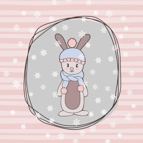 WINTER BUNNY / pink - panel 