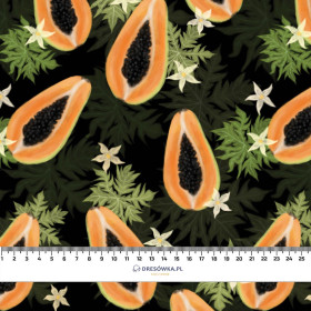 PAPAYA / black- single jersey with elastane ITY