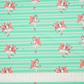 FAIRIES / mint - Viscose jersey WE210