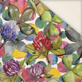 WATERCOLOR CLOVERS - Linen 100%