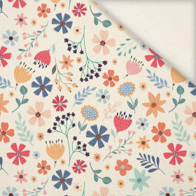 COLORFUL FLOWERS - Linen 100%