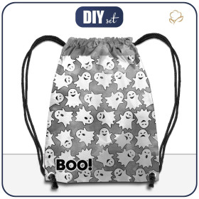 GYM BAG - GHOSTS / CAMOUFLAGE pat. 2 (grey) - sewing set