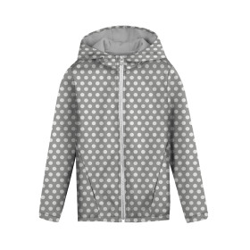 KIDS JACKET BUNNY (ZOE) - WHITE DOTS / grey - sewing set