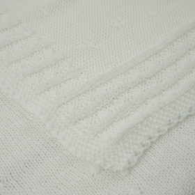 BLANKET / white S - thin knitted panel