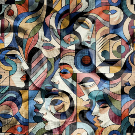 FACES PAT. 2 - Cotton muslin