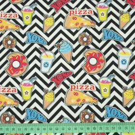 130cm FAST FOOD - quick-drying woven fabric