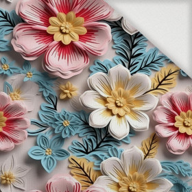 FLOWERS 3D PAT. 11 - Woven Fabric for tablecloths