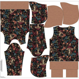 CLASSIC WOMEN’S HOODIE (POLA) -  FLOWERS WZ.60 - sewing set