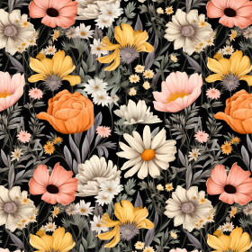 FLOWERS wz.6 - Waterproof woven fabric