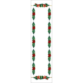 TABLE RUNNER PANEL - CHRISTMAS WREATH - sewing set