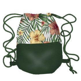 GYM BAG WITH POCKET - HIBISCUS - sewing set