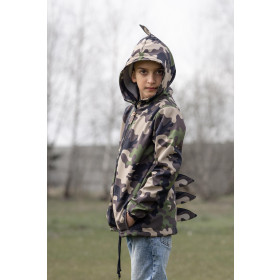 KIDS JACKET TEDDY (ZOE) - CAMOUFLAGE pat. 2 / caramel - sewing set