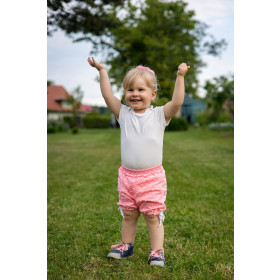 KID`S PUMPY SHORTS - BATIK pat. 2 / fuchsia - sewing set