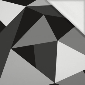 ICE PAT. 2 / black - white - looped knit fabric with elastane ITY