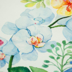 HUMMINGBIRDS AND FLOWERS - looped knit 