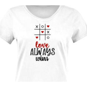 WOMEN’S T-SHIRT - TIC TAC TOE (BE MY VALENTINE) - single jersey