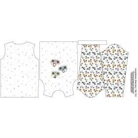 Longsleeve - COLORFUL CARS pat. 3 (CITY BEARS) - sewing set