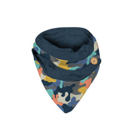 BUTTON SCARF - CAMOUFLAGE COLORFUL pat. 2 - sewing set