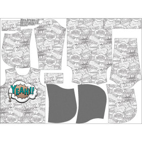 KID'S HOODIE (ALEX) - COMIC BOOK / yeah (colorful) - sewing set