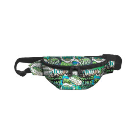 HIP BAG - COMIC BOOK (green - blue) / Choice of sizes
