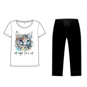 PAJAMAS-T-SHIRT "LINDA" -  CAT - sewing set