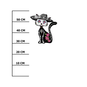 CAT PEPITA (DIA DE LOS MUERTOS) - SINGLE JERSEY PANEL 75cm x 80cm