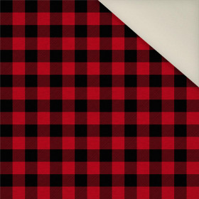 CHECK VICHY - MELANGE RED- Upholstery velour 