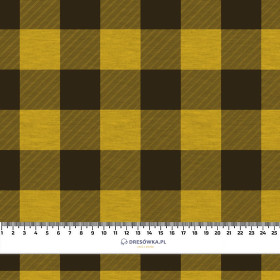 CHECK VICHY - MELANGE MUSTARD- Upholstery velour 