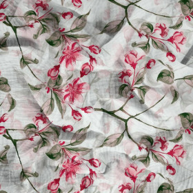 APPLE BLOSSOM pat. 1 (pink) - Cotton muslin
