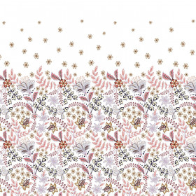 FLOWERS (pattern no. 3) / white - dress panel WE210