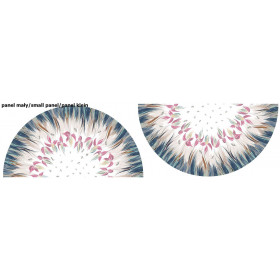 FLOWERS (pattern no. 4) / white - circle skirt panel D
