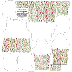 CLASSIC WOMEN’S HOODIE (POLA) - MEADOW PAT. 2 (IN THE MEADOW) - looped knit fabric 