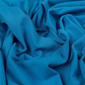 AZURE (BLUE) - T-shirt knit fabric 100% cotton T180