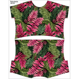 FLIMSY OVERSIZE BLOUSE "ELENA" - LEAVES AND FERNS WZ. 2 - sewing set