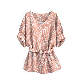 LEAVES WZ. (apricot) - Waterproof woven fabric