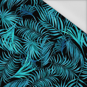 PALM LEAVES pat. 5 / black - Waterproof woven fabric