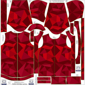 KIDS PARKA (ARIEL) - ICE pat. 2 / red - sewing set