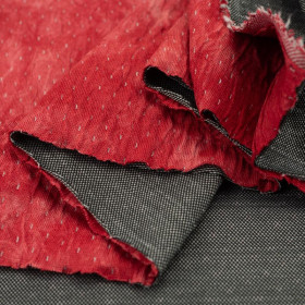 MARBLE / red used look jacquard